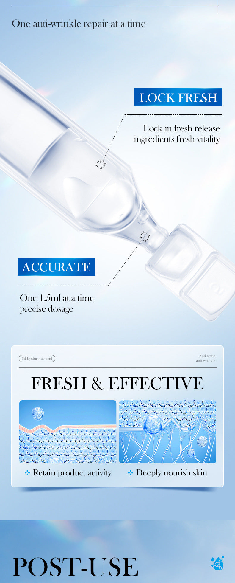 Hyaluronic Acid Face Cream SADOER8D Anti-wrinkle Hydrating Nourishing Face Cream Moisturizing and Rejuvenating  Foreign Trade Wholesale