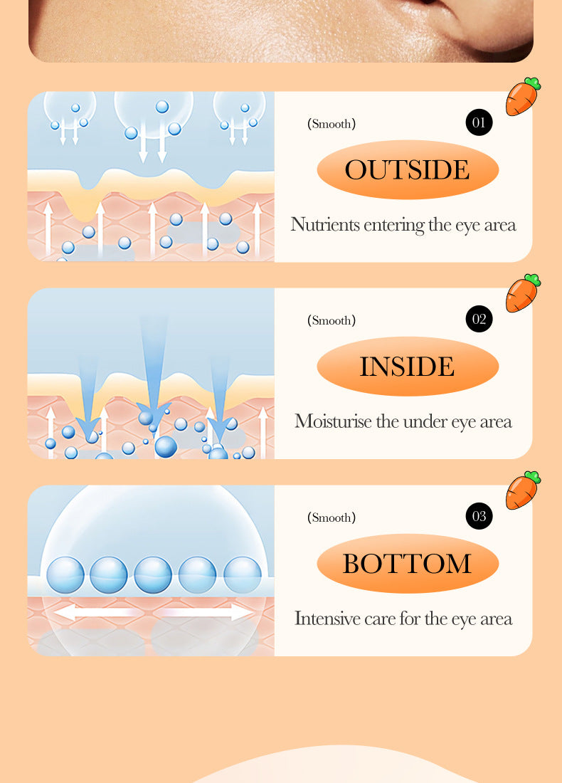 Carrot Eye Cream20g SADOER Moisturize and Improve Dark Circles, Eye Wrinkles, and Eye Bags  Wholesale