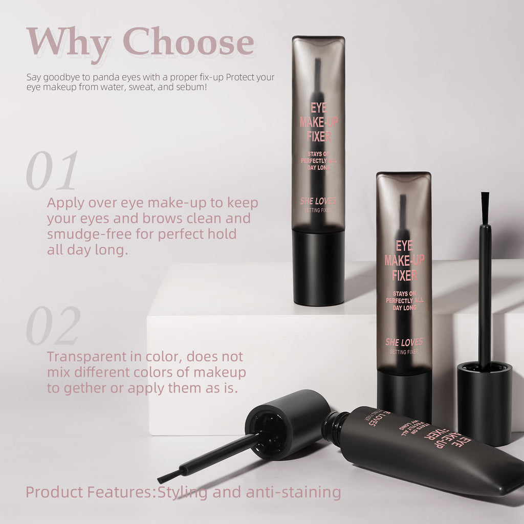 Eyebrow and Eye Makeup Raincoat Eyebrow Eyelash Eyeliner Long-lasting Setting Waterproof Fixing Liquid Transparent Eyebrow Eyelash Raincoat