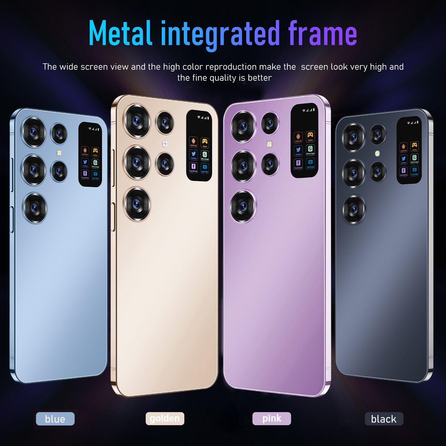 New S24 Ultra Android7.3Inch Perforated Large Screen Hot-Selling Bestseller5G Smartphone