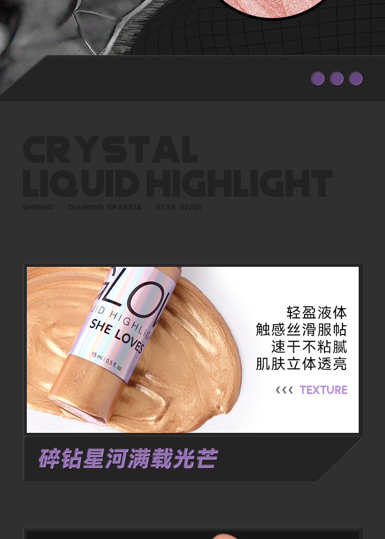 SHELOVES Highlight Liquid Contour Shadow Nose Shadow Diamond Brightening Liquid Face Body Highlight