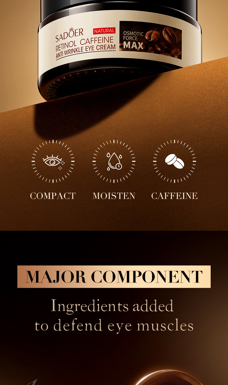 Retinol Caffeine Eye Cream SADOER Improve Dark Circles, Eye Wrinkles, and Eye Bags  Wholesale