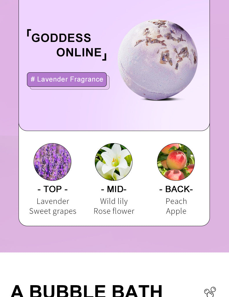 Dried Flower Explosive Bath Salt Ball100gSADOER Clean Fragrance Bath Ball  Wholesale
