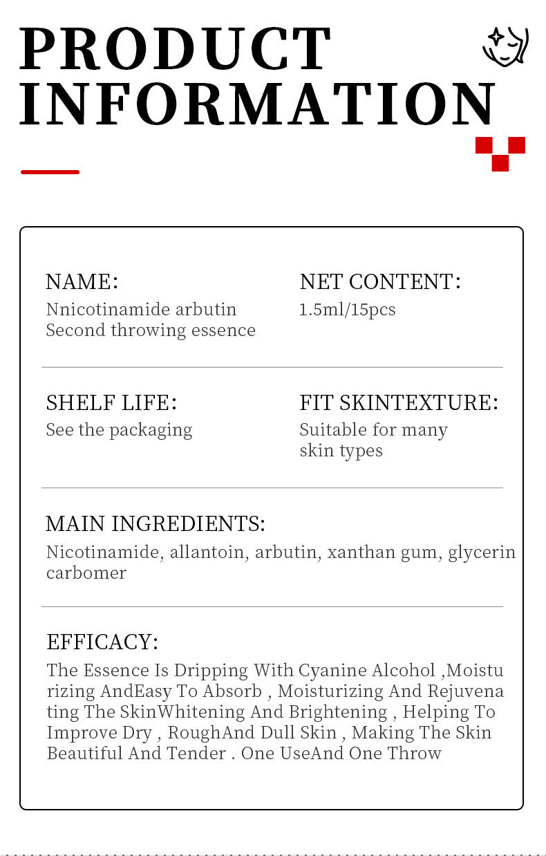 Niacinamide Arbutin Set SADOER Whitening, hydrating, and moisturizing skincare products  wholesale