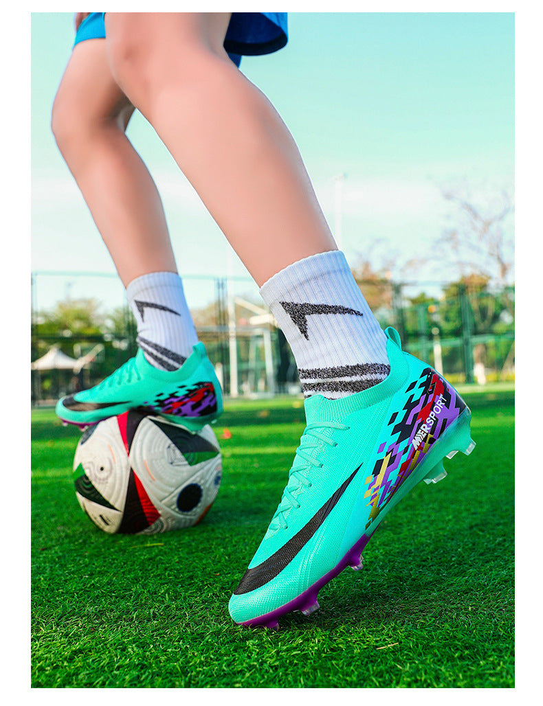 New Large Size Long Spike Football Shoes Low Top Youth Competition Training Student Football Sports Shoes