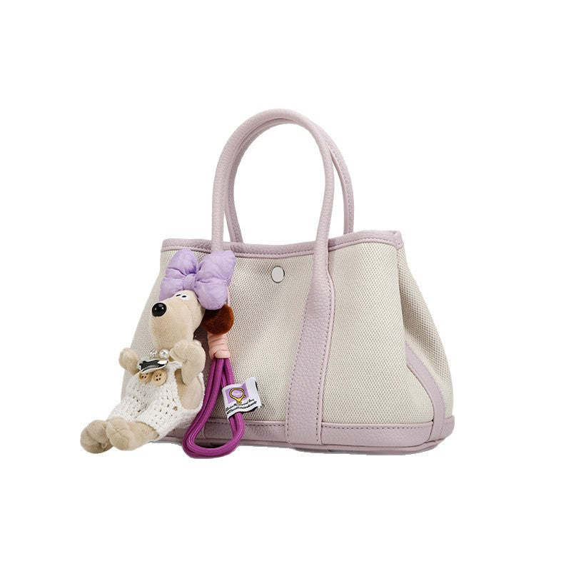 High-end Fashion Handheld Bucket Bag for Women Korean Style New Versatile Trendy Canvas Tote Bag Niche Casual Crossbody Bag