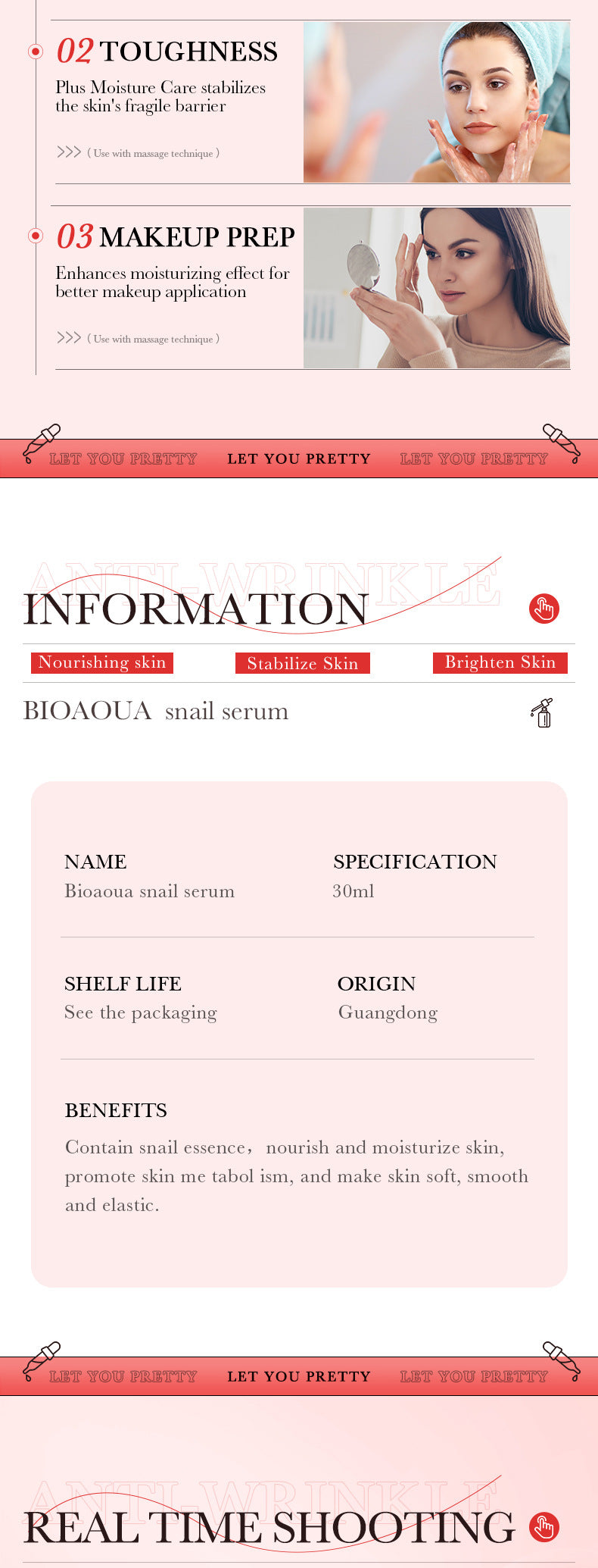 BIOAOUA Essence Series Hydrating and Nourishing Vitamins C Essence   Factory Direct Sales