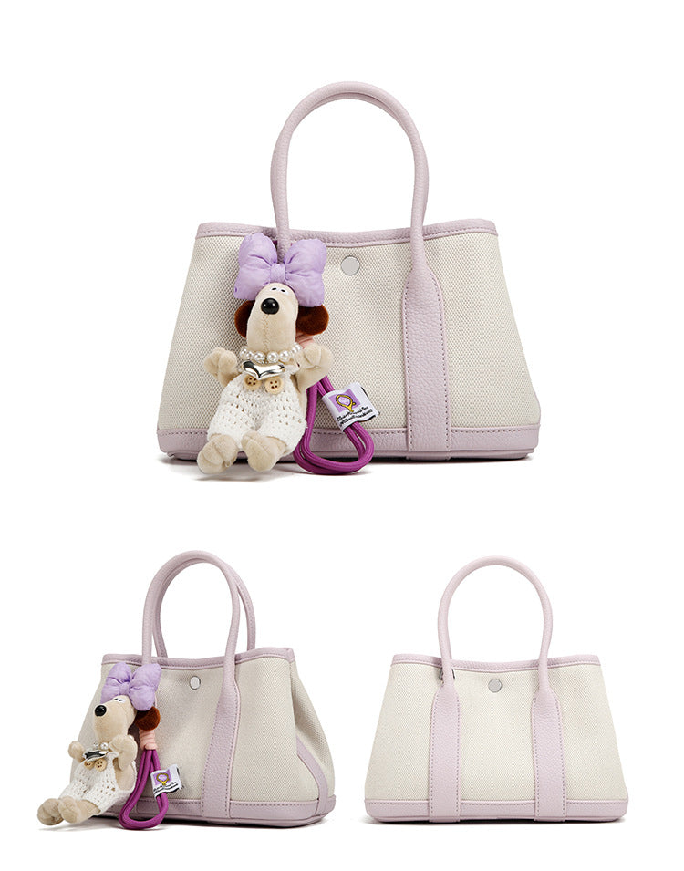 High-end Fashion Handheld Bucket Bag for Women Korean Style New Versatile Trendy Canvas Tote Bag Niche Casual Crossbody Bag