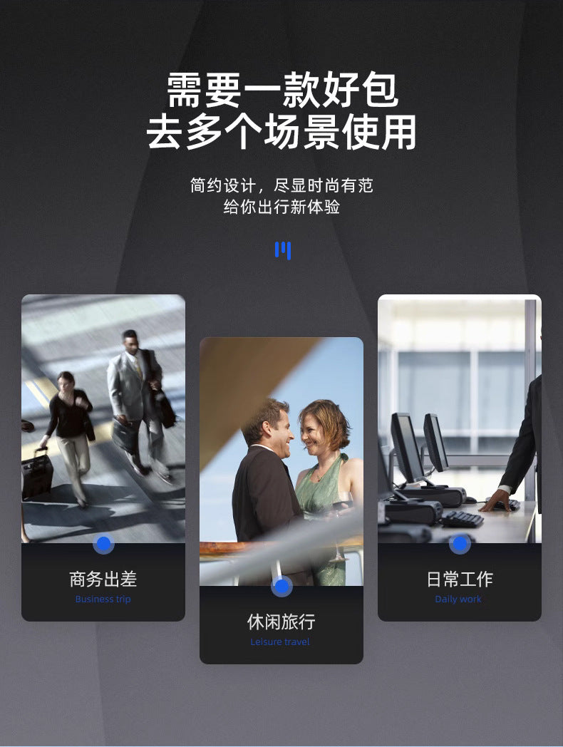 ozuko Business Backpack Men's Waterproof Computer School Bag High-looking commuter travel backpack for college students