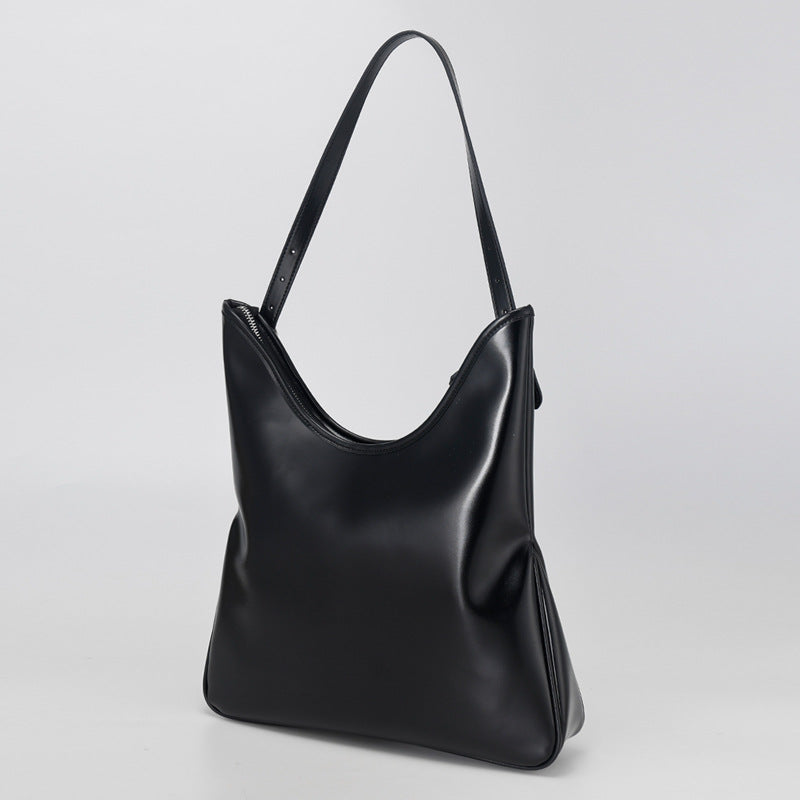 New2024Korean Style Underarm Women's Bag Versatile Design Cowhide Single Shoulder Bag Large Capacity Tote Bag