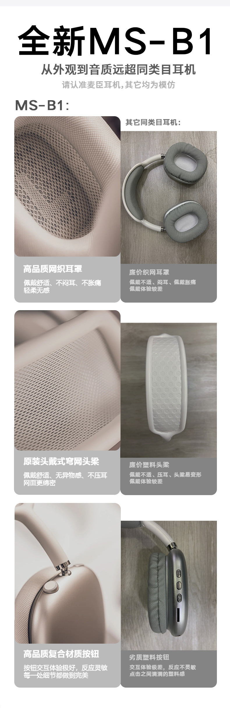 Head-mounted Bluetooth Wireless Earphones Sports Long Battery Life Support Customization Stereo Sound Quiet Noise Reduction