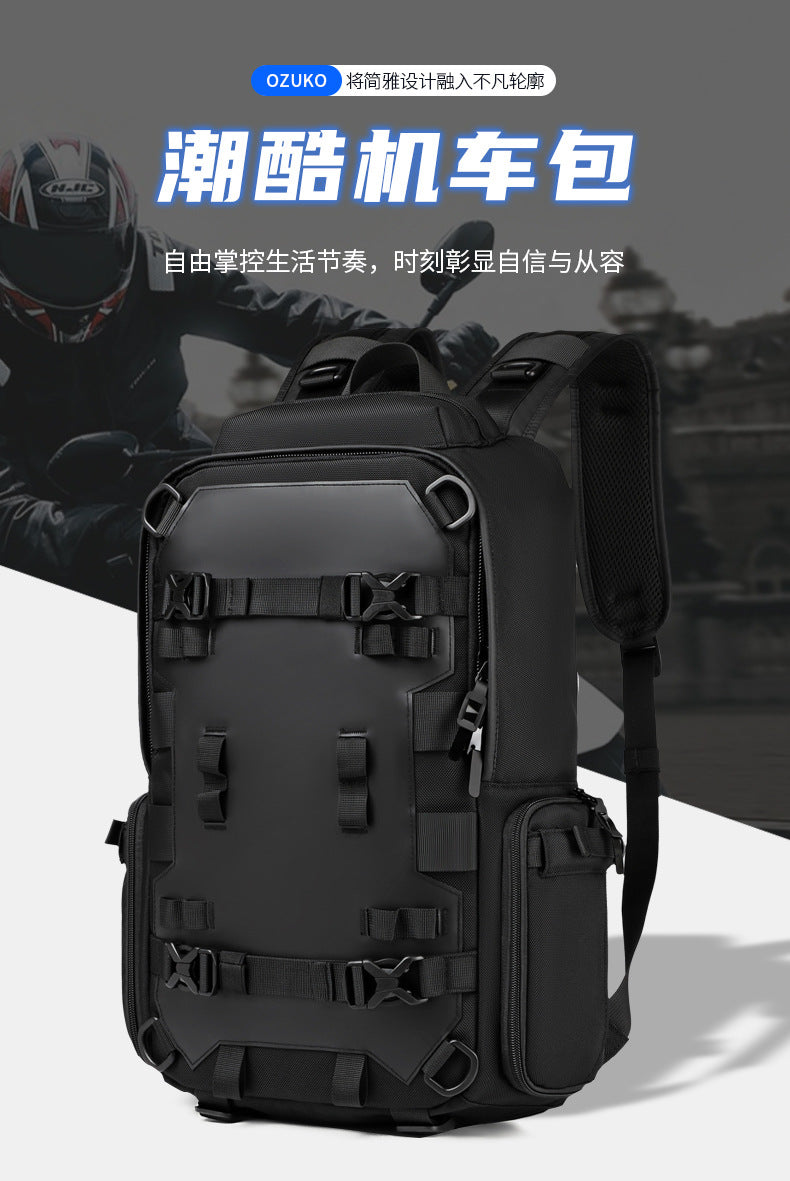 OZUKO Sports Backpack Men's Backpack Waterproof Multifunctional College Student Bag Commuting Cycling Outdoor Bag