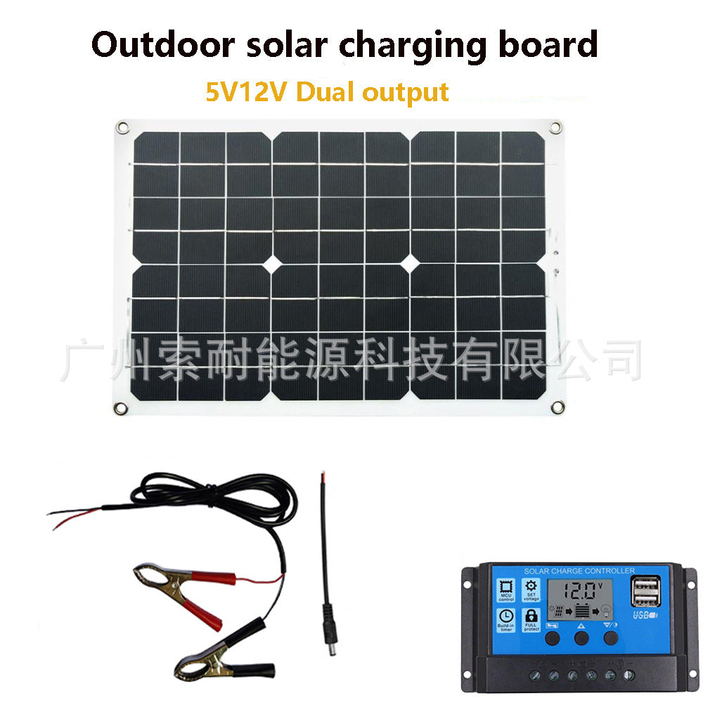 Solar Energy Kit System: 12V Inverter 30A Controller 18W Solar Panel Solar System