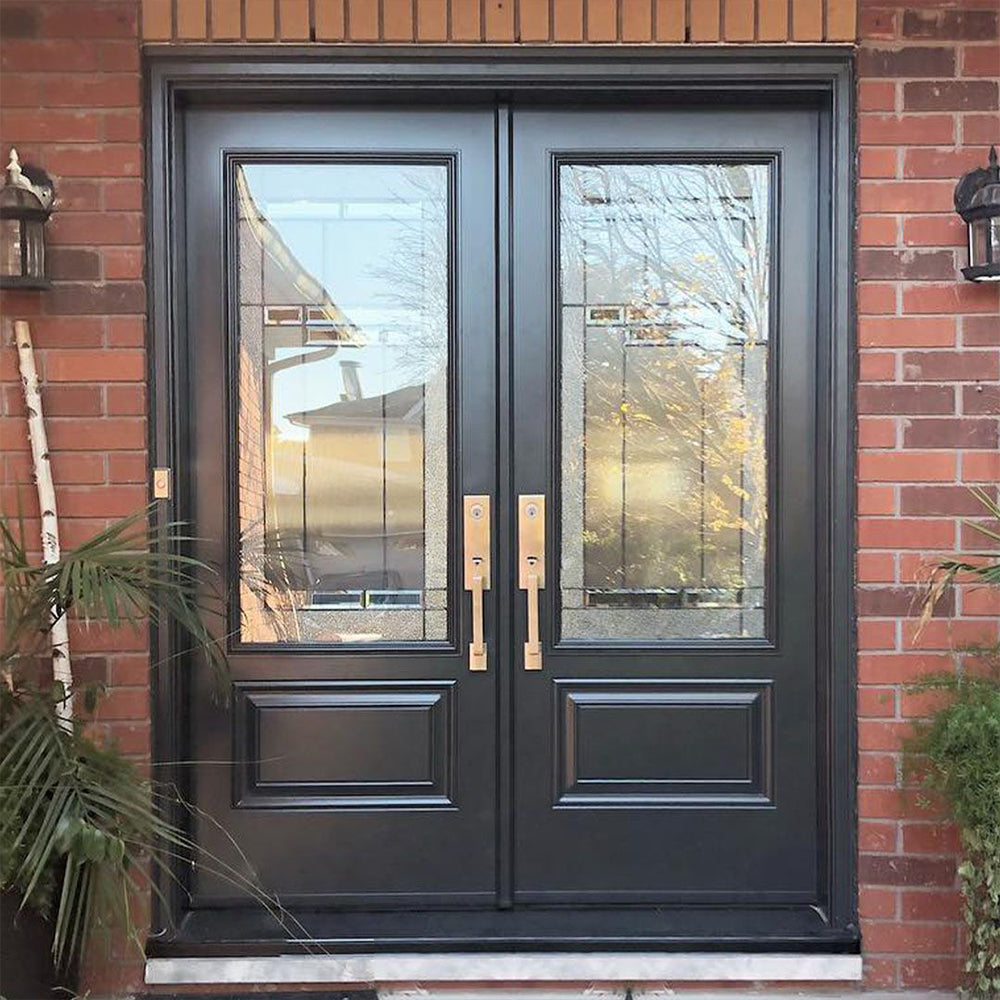 Latest Luxury Villa Design Solid Teak Wood Main Double Door China Classic Main Door Design Double Door