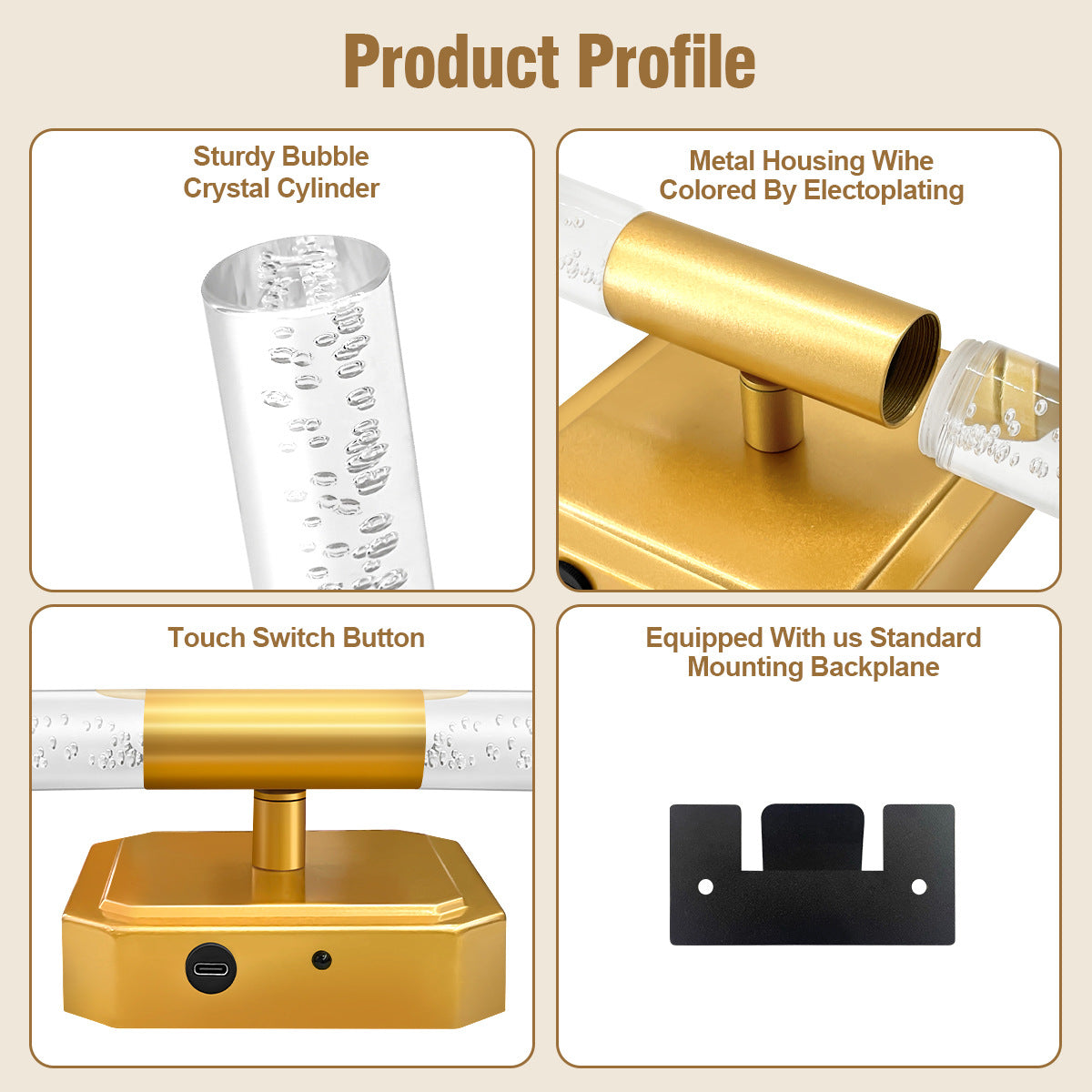 Rechargeable Wall Lamp Light Guide Column Wall Lamp Indoor Wall Lamp No Wiring Wall Lamp Magnetic Wall Lamp Strip Wall Lamp