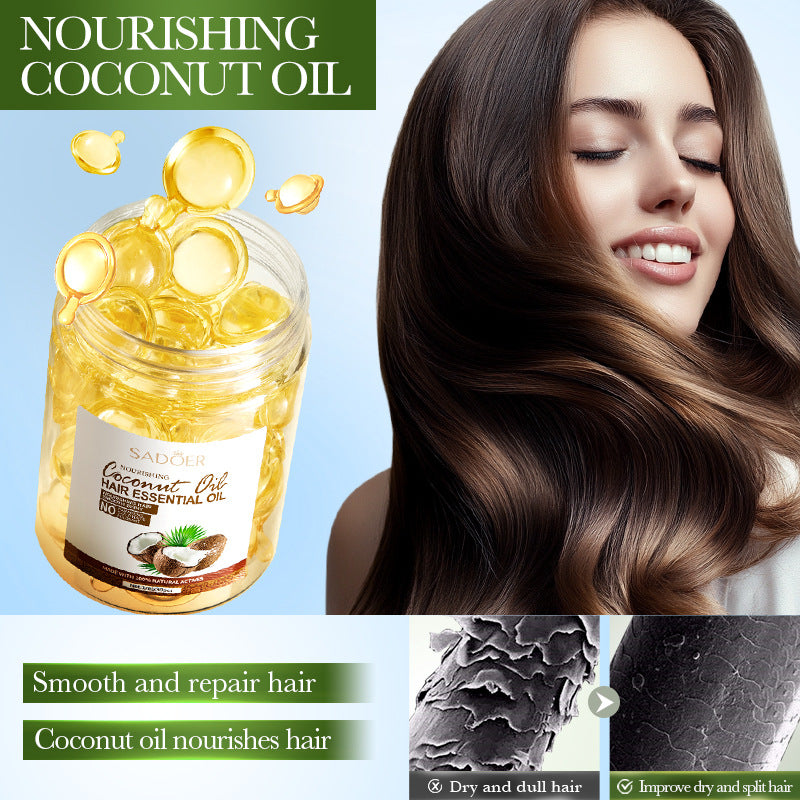 Coconut Oil Smooth Conditioner SADOER Nourishing and Smooth Hair Care Essential Oil Capsules  Wholesale