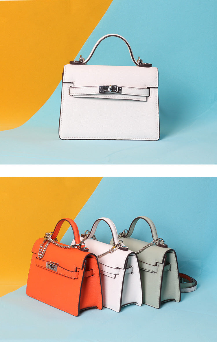 Palm Print Versatile Kelly Bag2024New versatile cute compact MINI Single Shoulder Crossbody Small Square Bag for Women