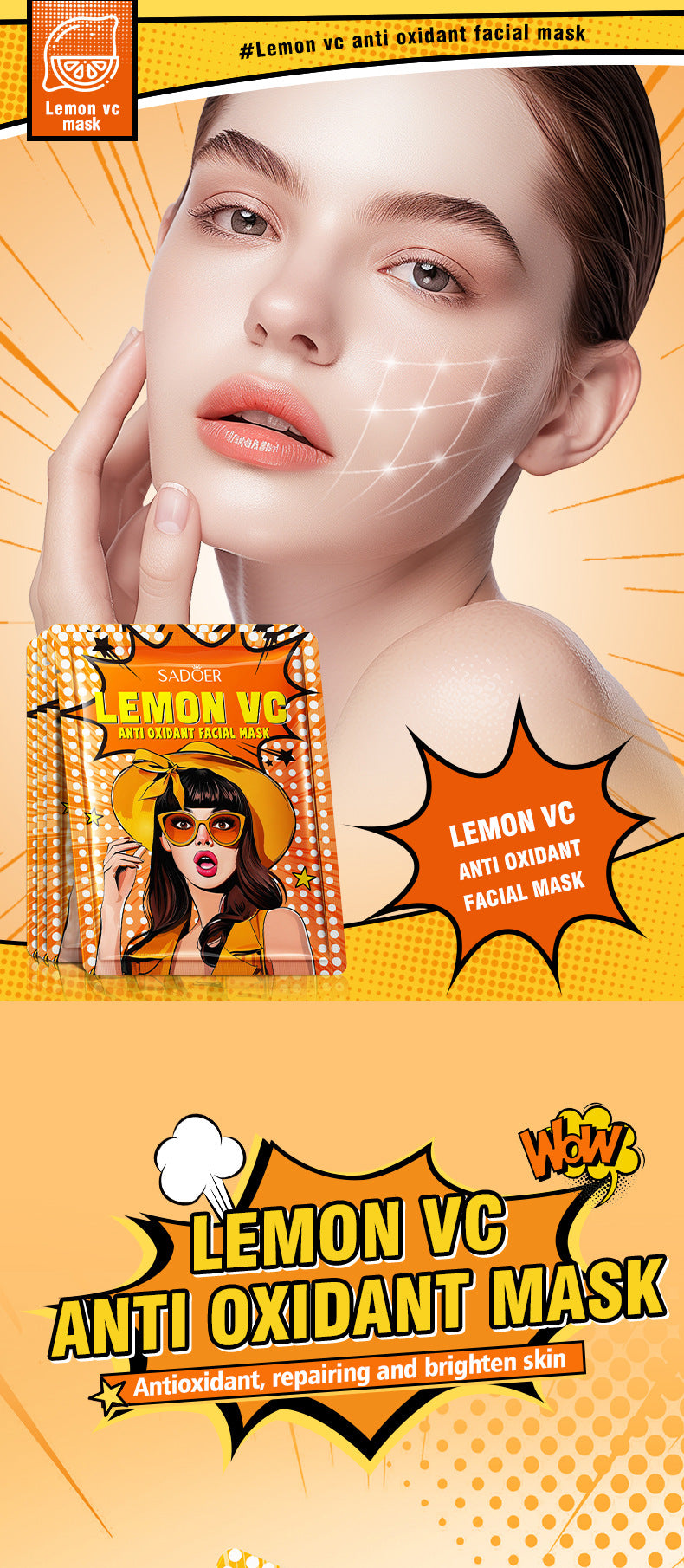 Goddess Mask SADOER Hyaluronic Acid Moisturizing Hydrating Face Mask Sheets Wholesale for  Trade
