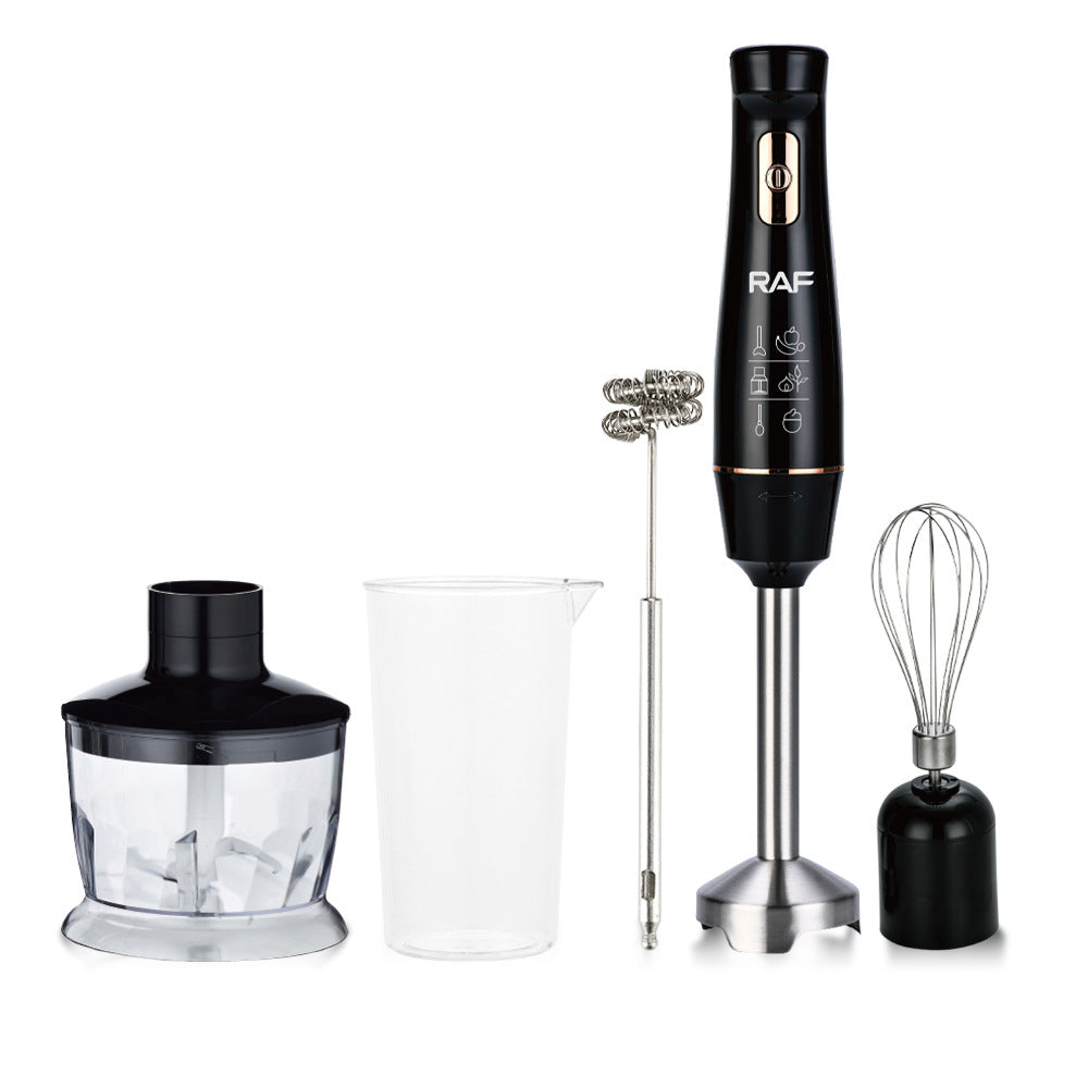 RAF EU Standard Portable Household Electric Stainless Steel Cooking Stick Blender Food Mixer 5-in-1309