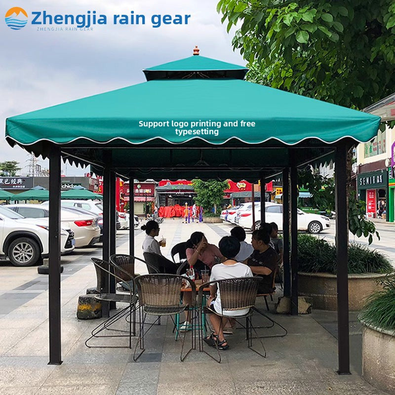 Outdoor Sunshade Canopy Rain Shelter Courtyard Garden Villa Four-legged Pavilion Advertising Event Large Roman Tent Umbrella Wholesale