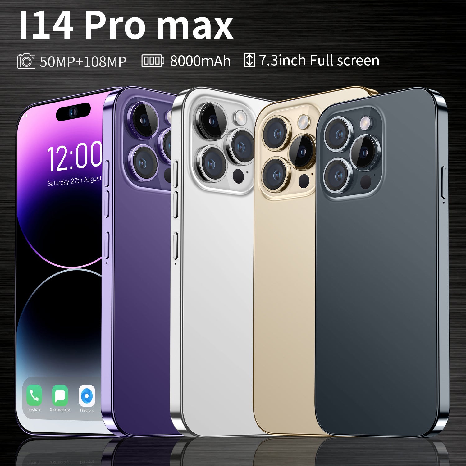 Spot Goods16+1TB Hot New Mobile Phone i14ProMAX Universal7.3Large Screen Mobile Phone