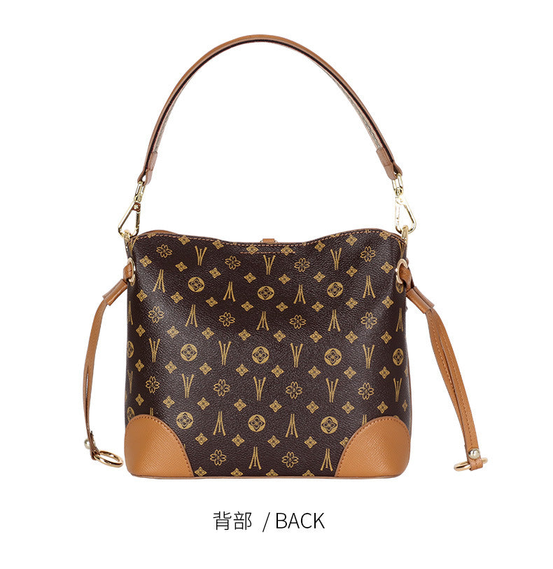 Trolis New Trendy Fashion Retro Bucket Bag Color-Block Personality Stylish Handbag High-Quality Crossbody Bag