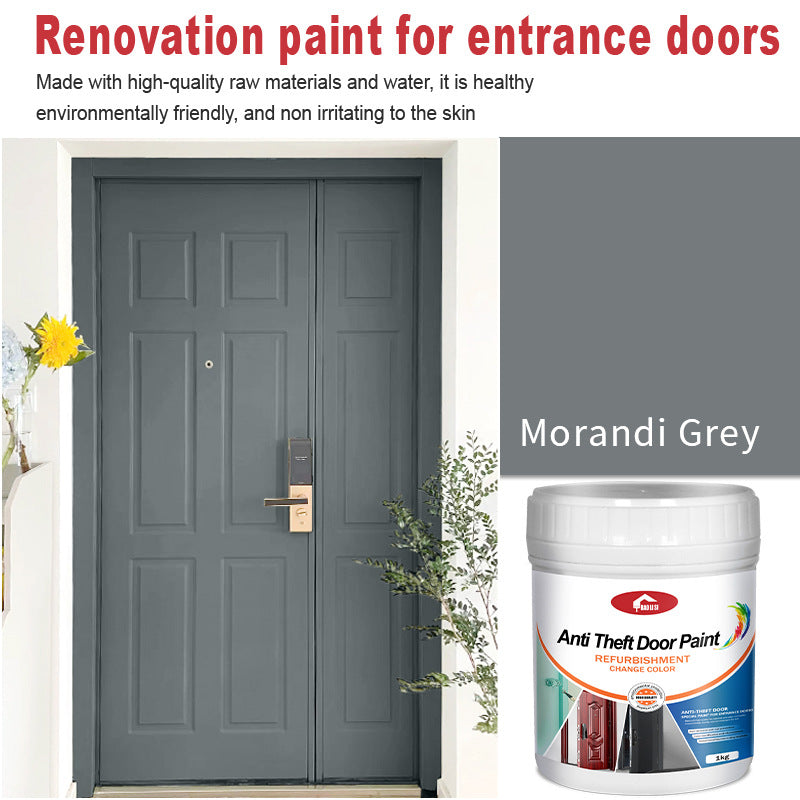 Anti-theft Iron Door Paint Metal Aluminum Alloy Iron Door and Window Renovation Color Change Rust-Proof Water-Based Paint Latex Paint