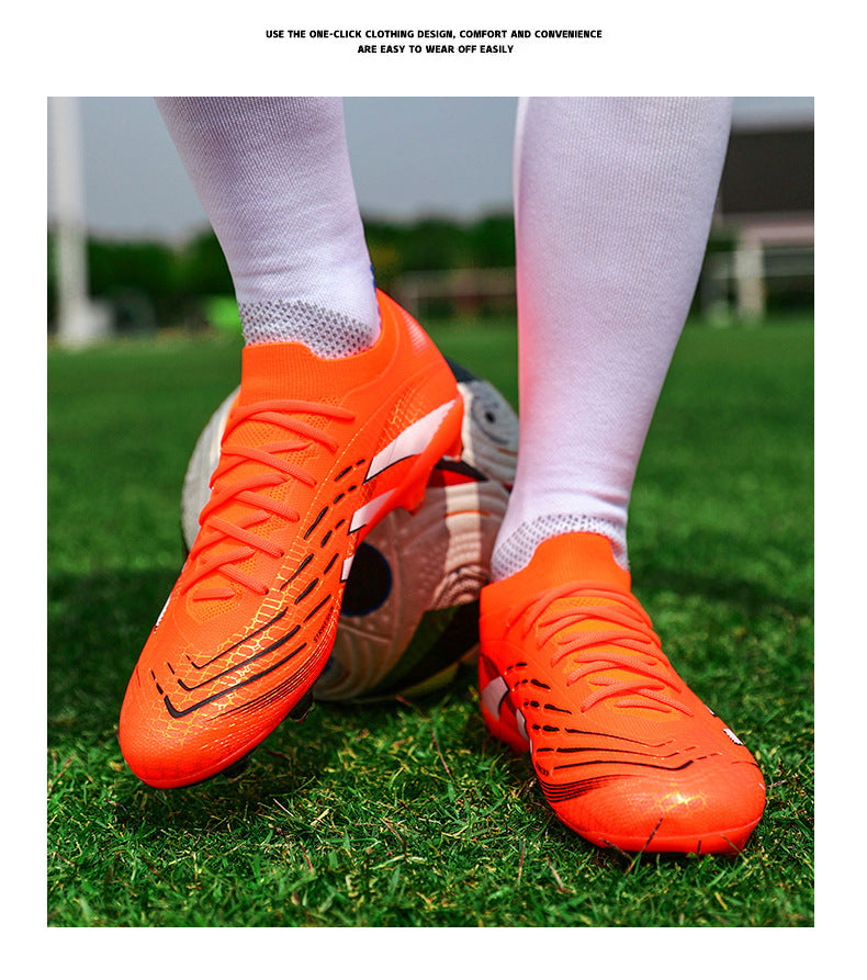 2025New Football Shoes for Men and Women, Youth Students, Fashionable and Comfortable, Long Spikes, Low-top, Factory Direct Sale