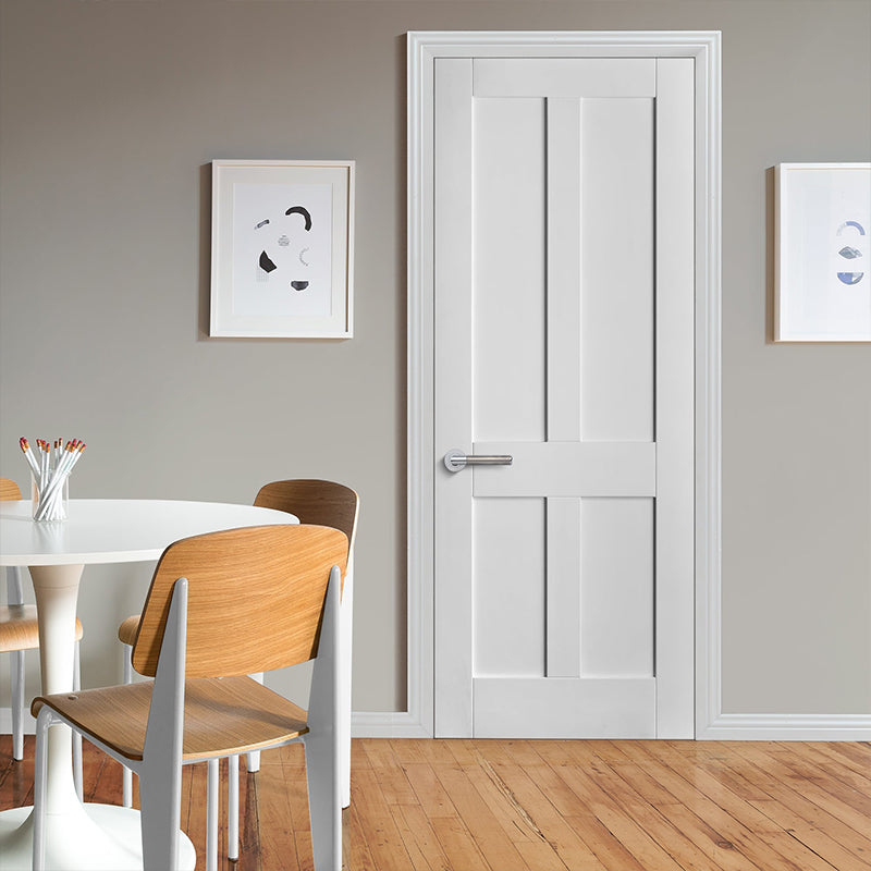Factory Wholesale Cheap Interior Flat Door Panel Molded MDF Hollow Core 2 Panel Shaker Interior Doors