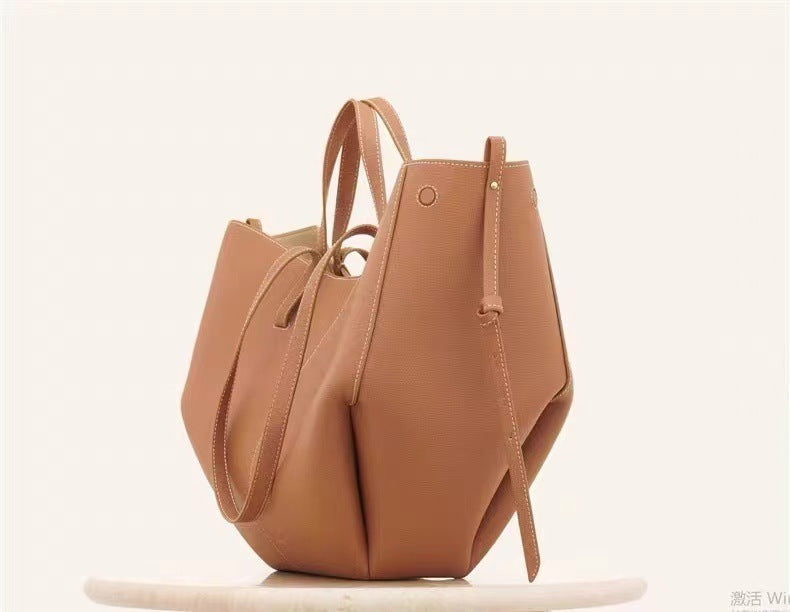 Trendy European and American Style Pleated Mother-Daughter Bag for Women with Wings, Tote Bag, Laptop Bag, Handbag, Shoulder Bag, Crossbody Bag, Underarm Bag