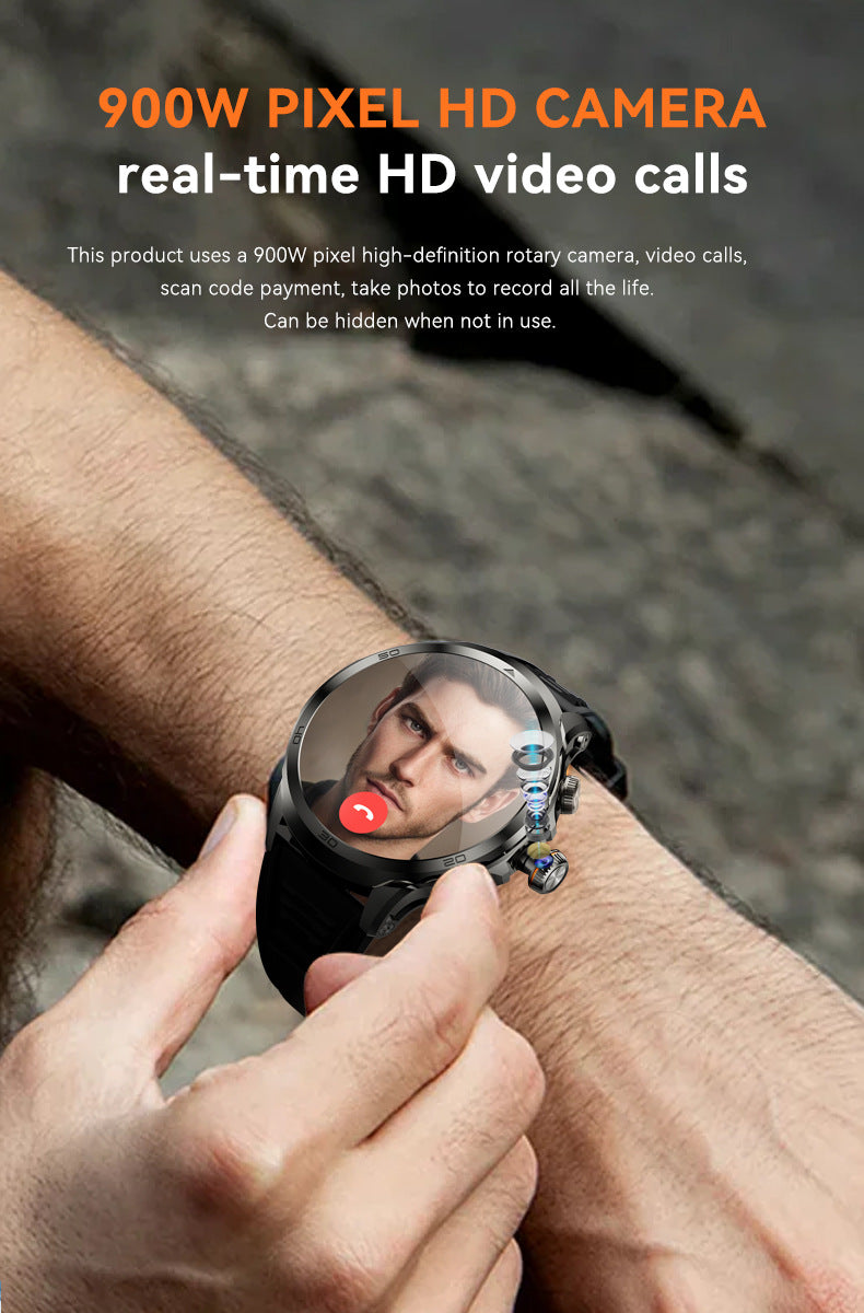 H19Smart Watch5G Global Connect Google Store APP Download Rotating Camera Video Call Photo Shooting Sports