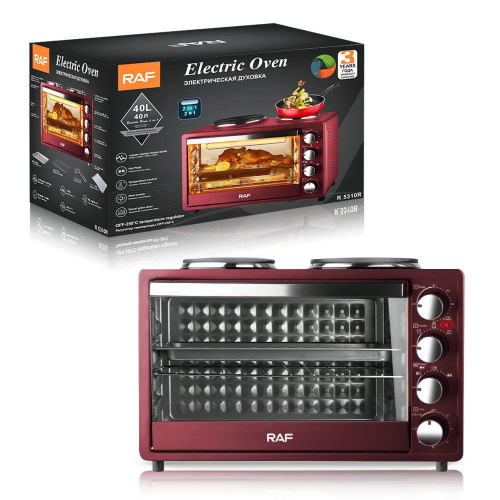 RAF Specially designed for European and American standard electric ovens and electric stoves with dual burners40L Large Capacity Top and Bottom Heating Home Oven