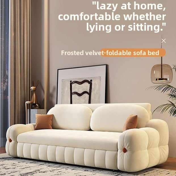 New Velvet Sofa Bed Two-in-One Multi-Functional Pull-Out Foldable Storage Small Apartment Balcony New Model