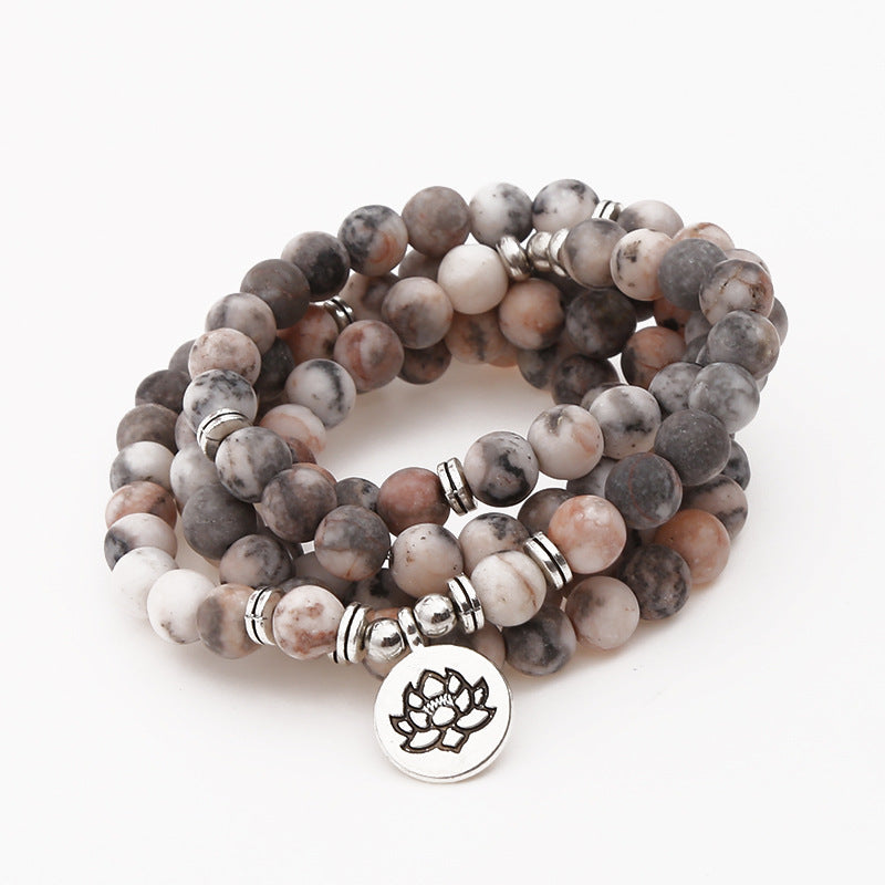 Amethyst Bracelet Men's Volcanic Stone Long Blue Point Bracelet Pyrite White Pine Braided Bracelet