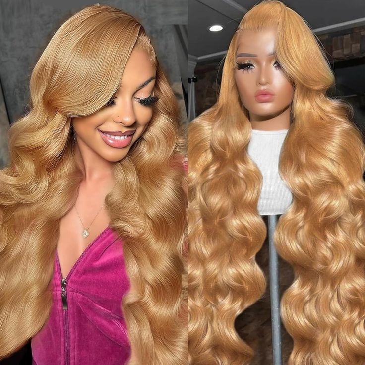 Highlight Ombre Lace Front Wig 13x6 Wavy Lace Glueless Wig