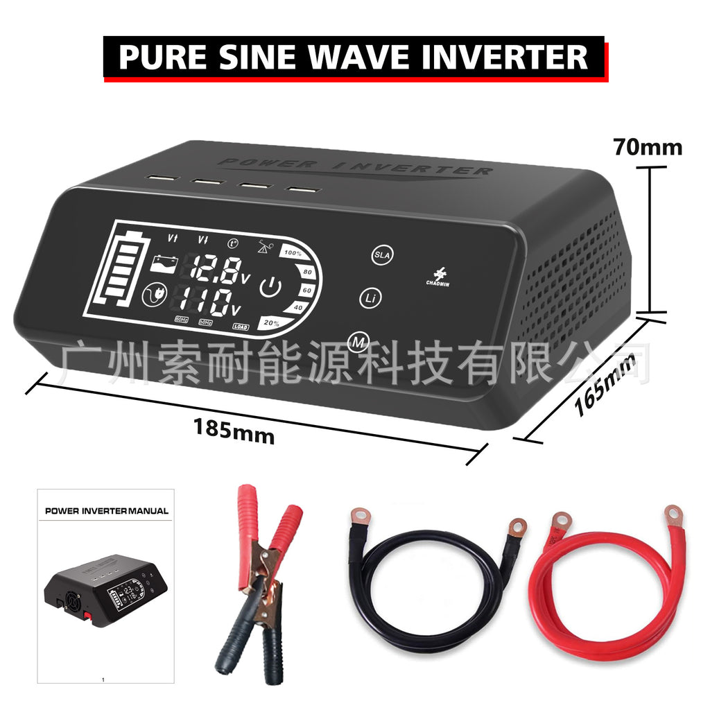 1000W Pure Sine Wave Inverter12V Turn110V Amazon eBay New product with smart touchscreen display
