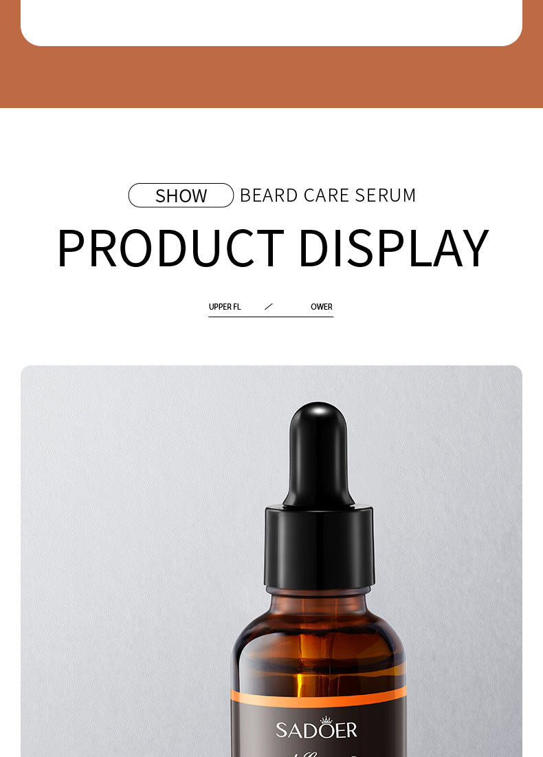 Beard Care Serum SADOER Men's Beard Care Solution30ml  Foreign Trade Wholesale
