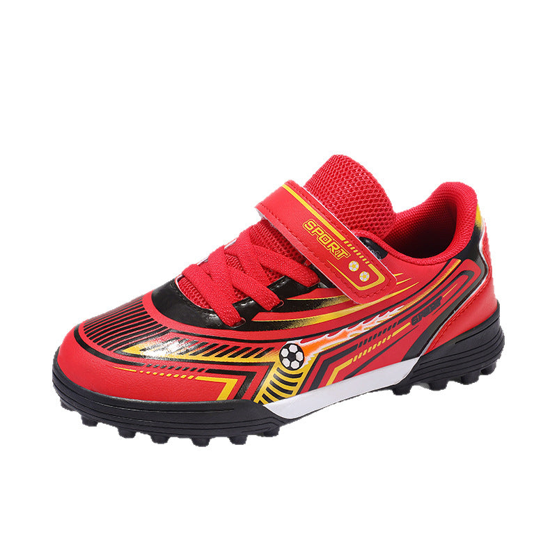 Professional Boys' Lightweight Breathable Training Shoes with Velcro for Primary and Secondary School Students2025Fashion Trendy Short Spike Sneakers