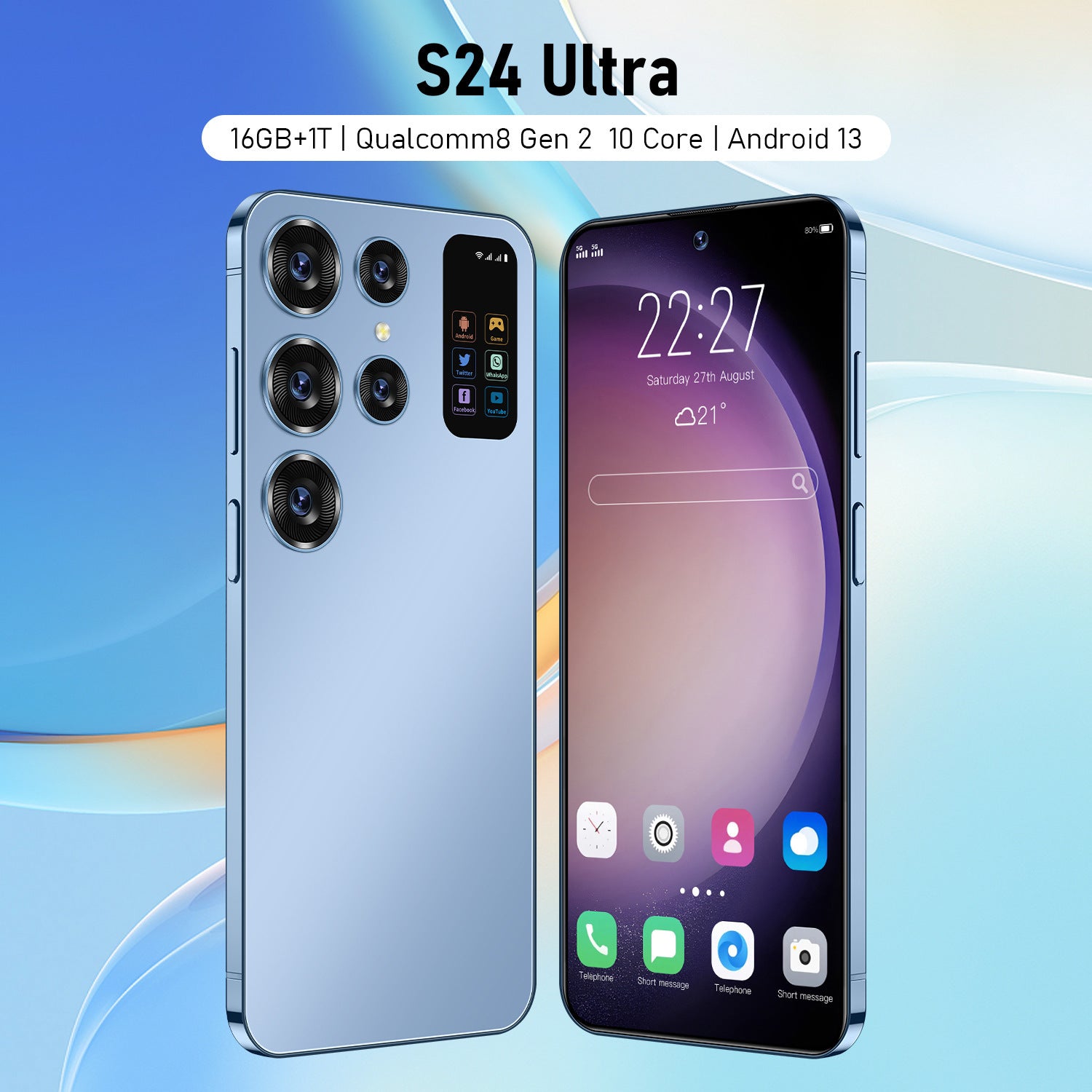 Hot Selling Smart Phone S24 Ultra Brand new Android phone16+1T Wholesale for Mobile Phone Manufacturers