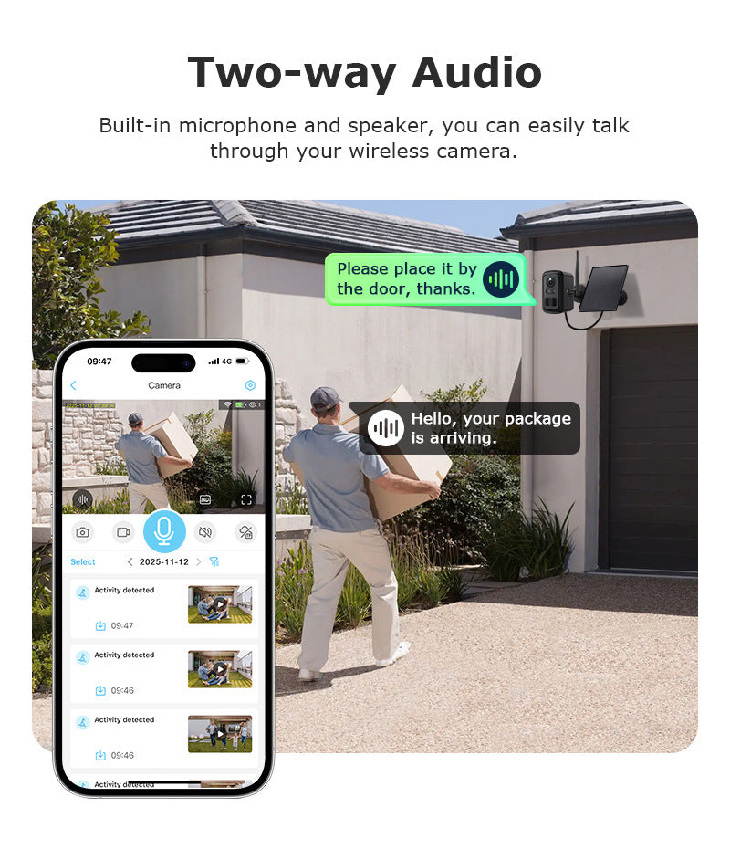 WiFi Base Station Camera Outdoor Solar Camera One-to-Four Home Use WiFi Battery Camera Set