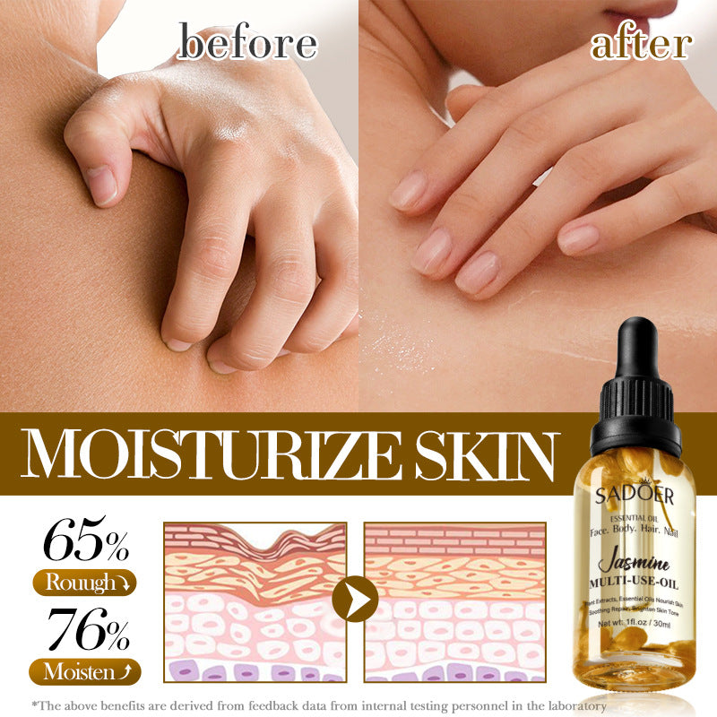Cross-border Jasmine Dried Flower Massage Oil SADOER Moisturizing and rejuvenating skin body oil cross-border foreign trade wholesale