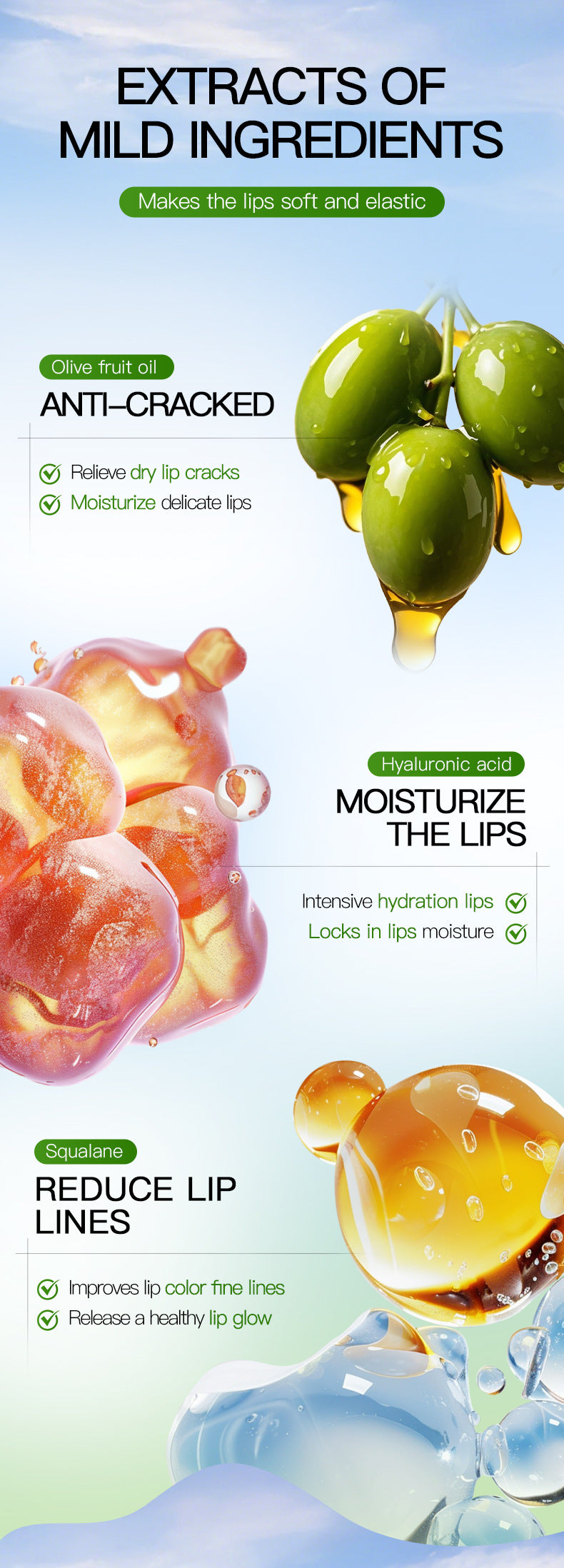 Cross-border Fruit Lip Oil4.5g Avocado Nourishing and Hydrating Autumn and Winter Moisturizing Lip Balm Export Manufacturer Wholesale