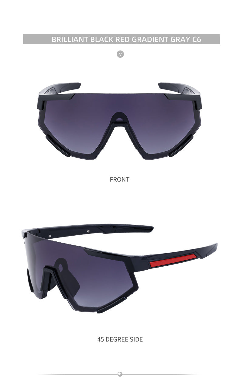 New Cycling Goggles for Women, UV Protection, One-Piece Large Frame Sunglasses, Outdoor Sports Colorful Integrated Sunglasses