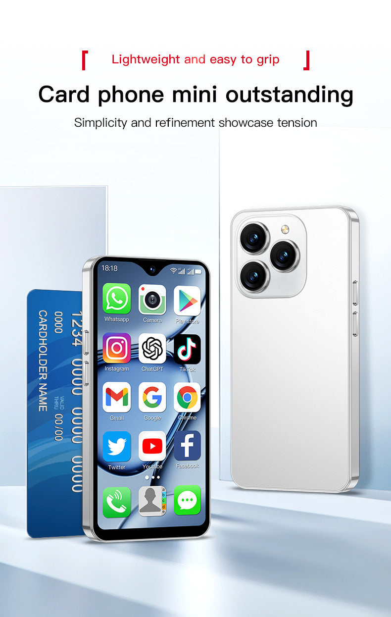 XS18promax All Netcom4G Mini Mobile Phone4.3Inch Water Drop Screen Ultra Small Foreign Language