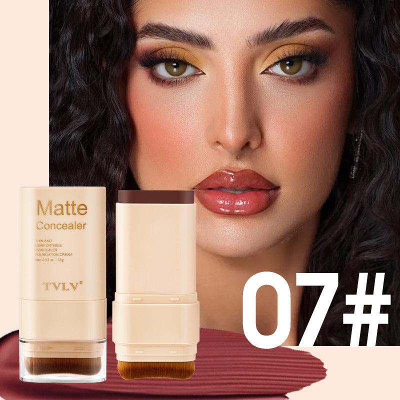 TK Specialized Flawless Dual-Head Eraser Foundation Stick Water Glossy Skin Concealer Long-Lasting with Brush Head Hydrating Makeup Remover