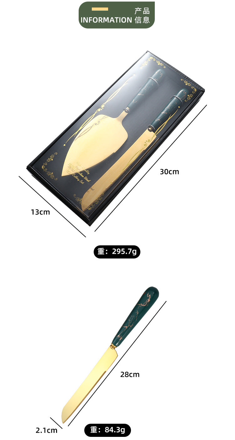 Ceramic Handle Stainless Steel Knife and Spatula Gift Set Creative Baking Tools Cheese Knife Butter Knife Cake Spatula Pizza Spatula