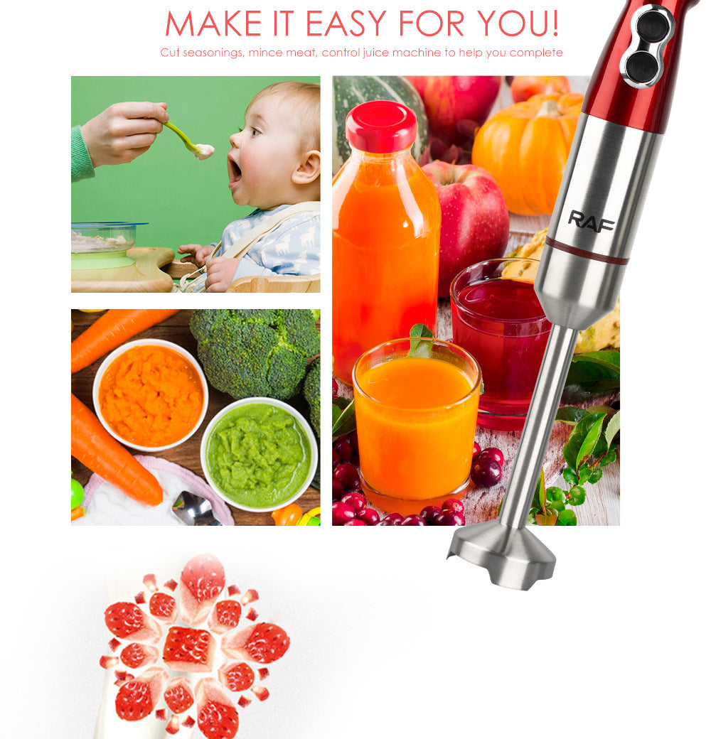European Standard Fruit Juicer Food Processor Stainless Steel Electric Blender Single Stick Small Kitchen Appliances