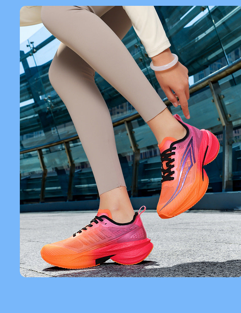 Spring Running Shoes Professional Physical Test Student Middle School Entrance Exam Field Training Shoes Carbon Plate Sports Casual Shoes Shock Absorption Men's Shoes