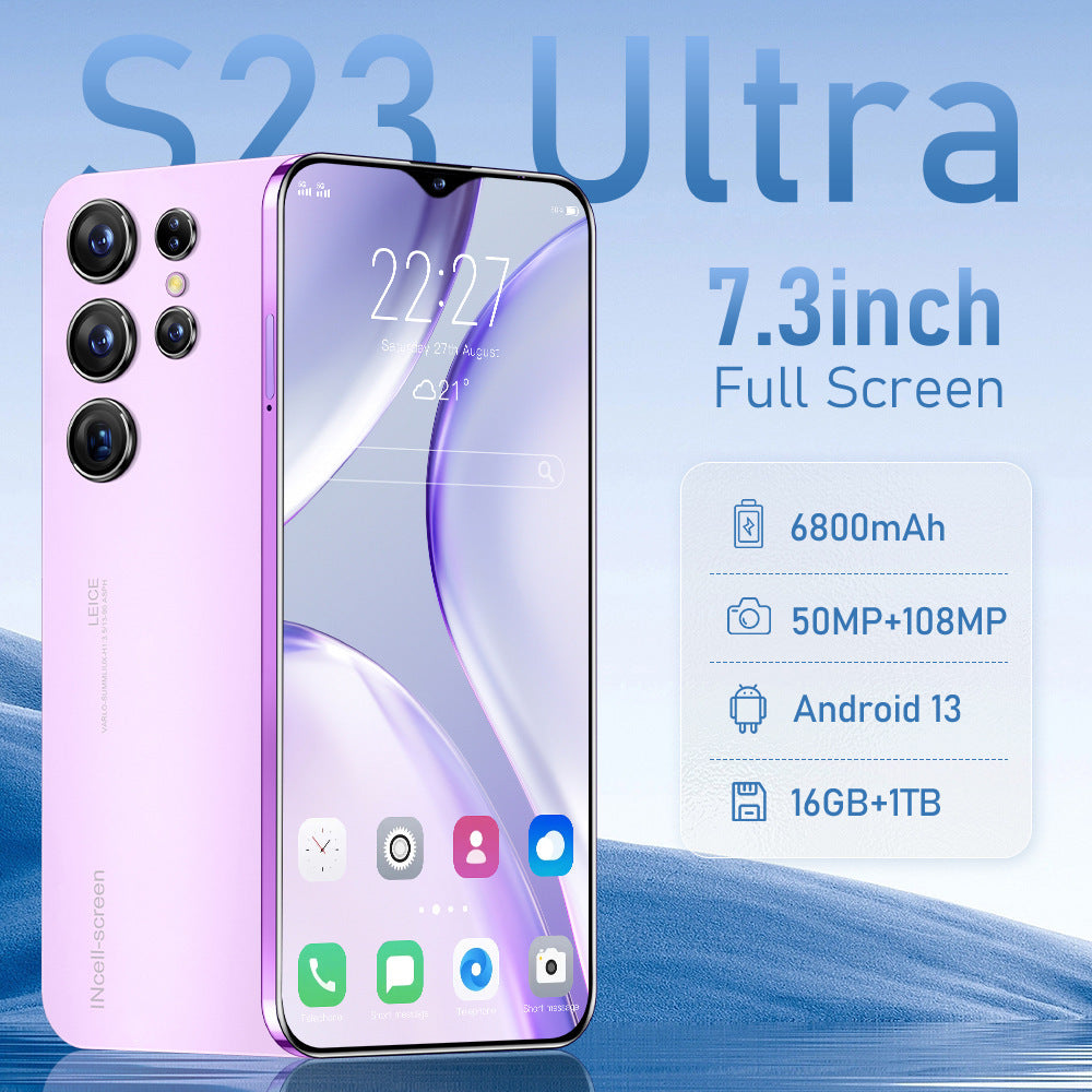 Mobile Phone S23 Ultra E-commerce hot-selling product4G Android16+1T In-stock Smartphones(Popular)