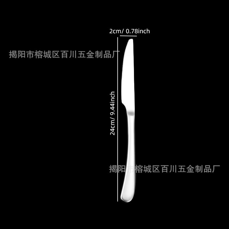 201Stainless Steel Knife Fork Spoon Heavy Moonlight Tableware Western Food Hotel Household Steak Knife Fork Dessert Spoon Wholesale